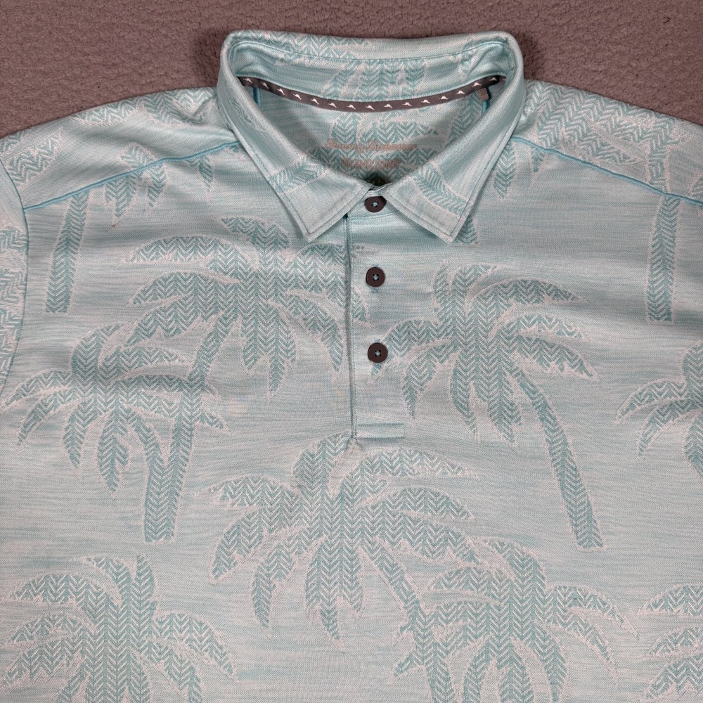 Tommy Bahama Shirt Mens XL Teal Islandzone Performance Golf Polo Casual Preppy